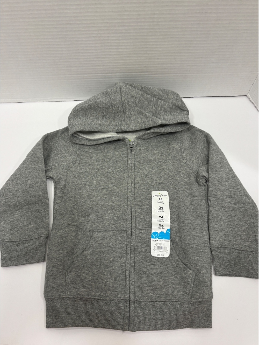 Jumping Beans gray zip hoodie 24 months